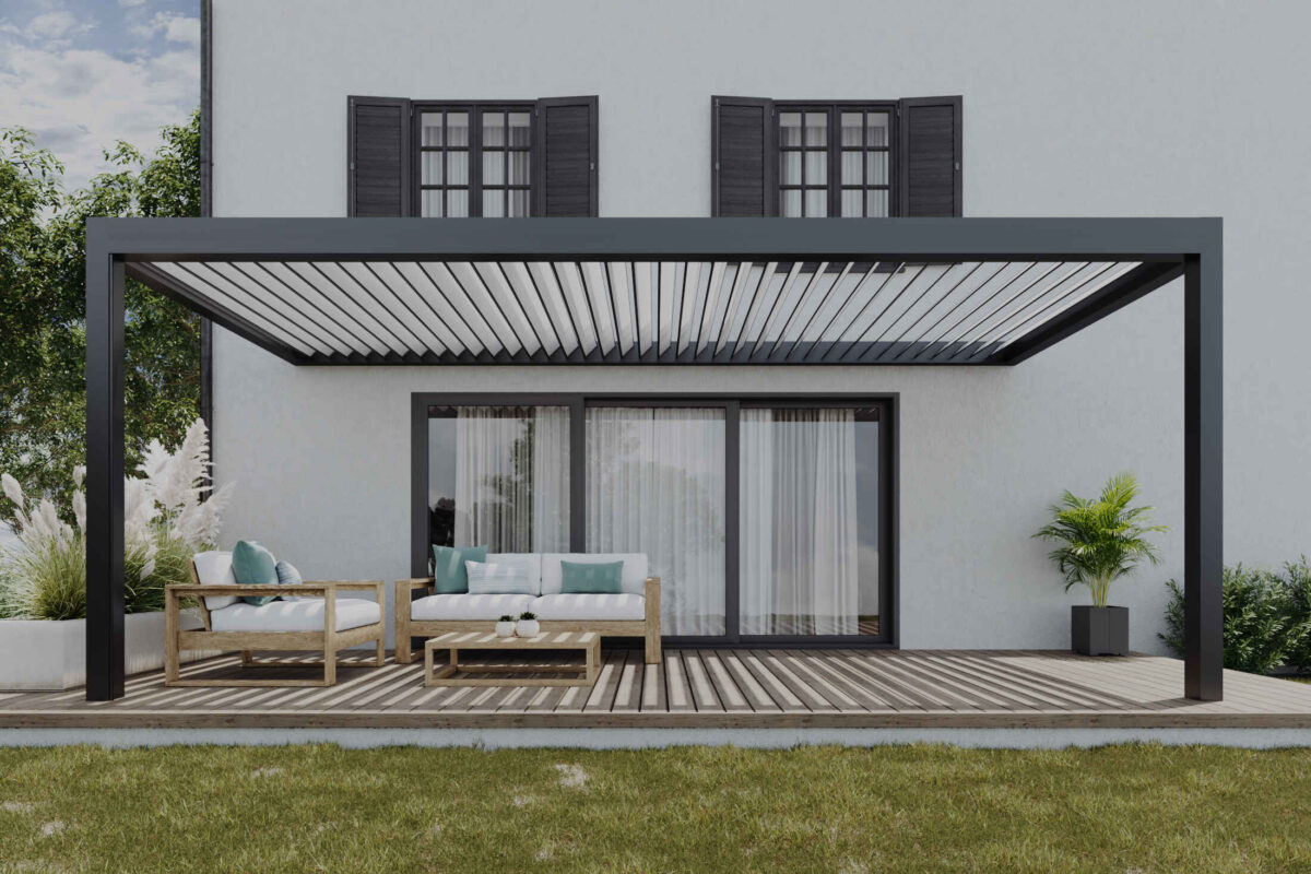 terrassenüberdachung mit lamellen zum öffnen